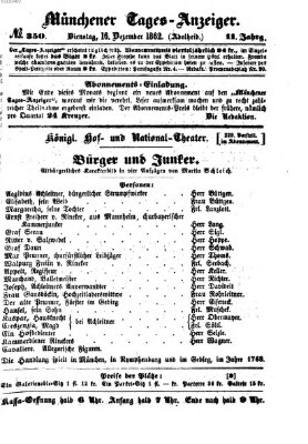 Münchener Tages-Anzeiger Dienstag 16. Dezember 1862