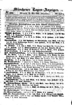 Münchener Tages-Anzeiger Mittwoch 13. Mai 1863