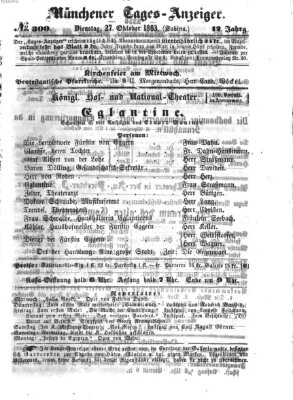 Münchener Tages-Anzeiger Dienstag 27. Oktober 1863