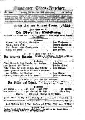 Münchener Tages-Anzeiger Freitag 30. Oktober 1863