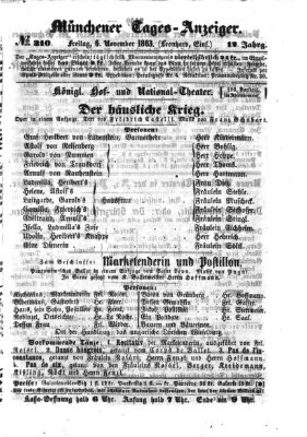 Münchener Tages-Anzeiger Freitag 6. November 1863
