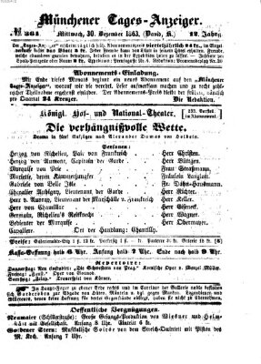 Münchener Tages-Anzeiger Mittwoch 30. Dezember 1863