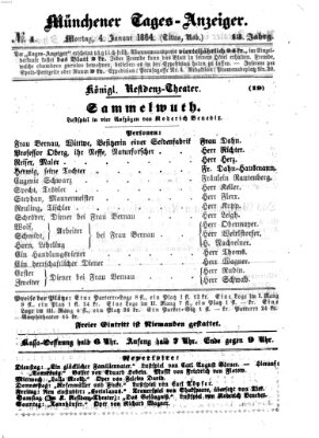 Münchener Tages-Anzeiger Montag 4. Januar 1864