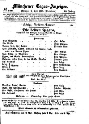 Münchener Tages-Anzeiger Montag 4. Juli 1864