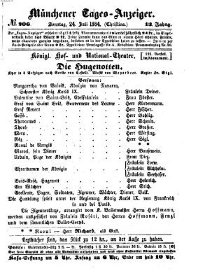 Münchener Tages-Anzeiger Sonntag 24. Juli 1864