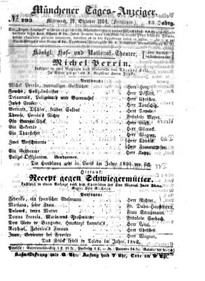 Münchener Tages-Anzeiger Mittwoch 19. Oktober 1864