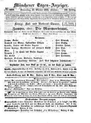 Münchener Tages-Anzeiger Donnerstag 27. Oktober 1864
