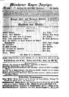 Münchener Tages-Anzeiger Dienstag 23. Mai 1865