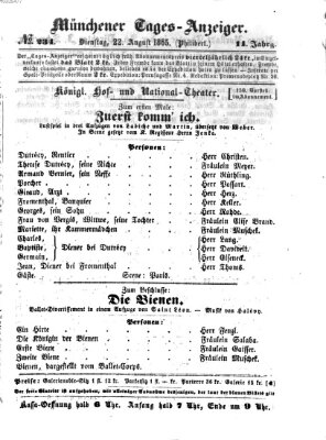Münchener Tages-Anzeiger Dienstag 22. August 1865