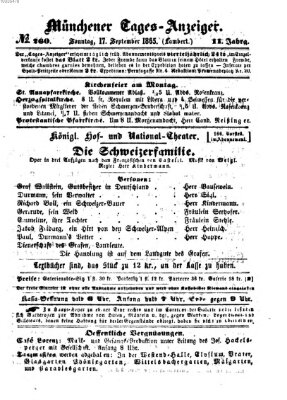Münchener Tages-Anzeiger Sonntag 17. September 1865