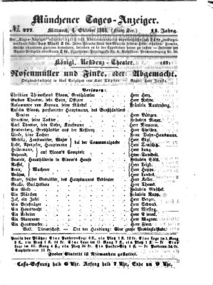Münchener Tages-Anzeiger Mittwoch 4. Oktober 1865