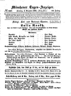 Münchener Tages-Anzeiger Sonntag 3. Dezember 1865