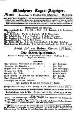 Münchener Tages-Anzeiger Donnerstag 14. Dezember 1865