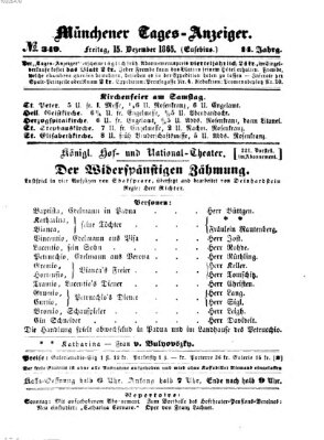 Münchener Tages-Anzeiger Freitag 15. Dezember 1865