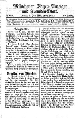 Münchener Tages-Anzeiger und Fremden-Blatt (Münchener Tages-Anzeiger) Freitag 8. Juni 1866