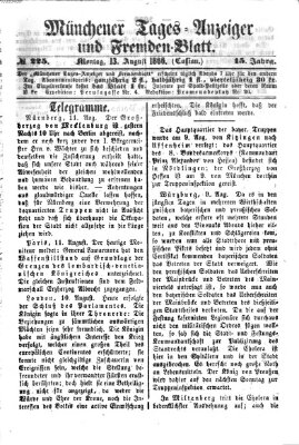 Münchener Tages-Anzeiger und Fremden-Blatt (Münchener Tages-Anzeiger) Montag 13. August 1866
