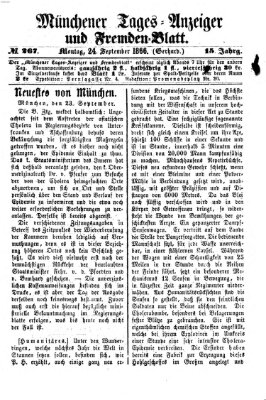 Münchener Tages-Anzeiger und Fremden-Blatt (Münchener Tages-Anzeiger) Montag 24. September 1866