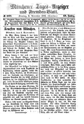 Münchener Tages-Anzeiger und Fremden-Blatt (Münchener Tages-Anzeiger) Sonntag 4. November 1866