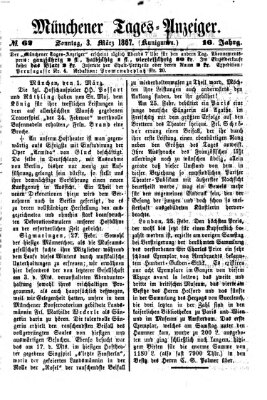 Münchener Tages-Anzeiger Sonntag 3. März 1867