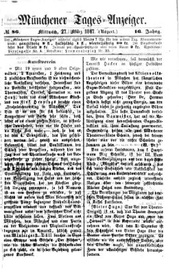 Münchener Tages-Anzeiger Mittwoch 27. März 1867