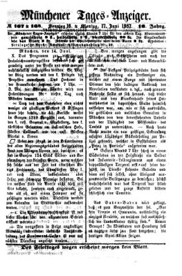 Münchener Tages-Anzeiger Montag 17. Juni 1867