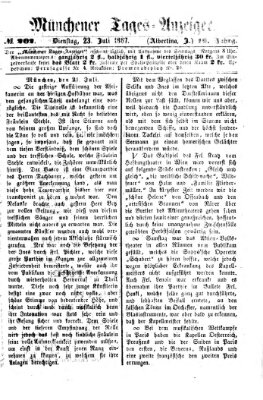 Münchener Tages-Anzeiger Dienstag 23. Juli 1867