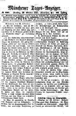 Münchener Tages-Anzeiger Samstag 26. Oktober 1867