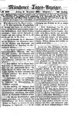 Münchener Tages-Anzeiger Freitag 15. November 1867