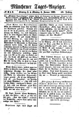 Münchener Tages-Anzeiger Montag 4. Januar 1869