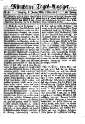 Münchener Tages-Anzeiger Samstag 9. Januar 1869