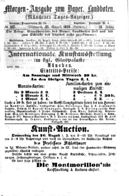 Münchener Tages-Anzeiger Mittwoch 25. August 1869