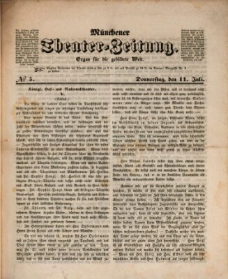 Münchener Theater-Zeitung Donnerstag 11. Juli 1850