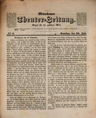 Münchener Theater-Zeitung Samstag 20. Juli 1850