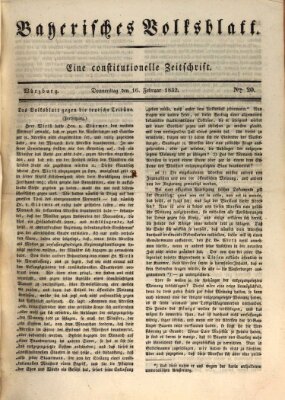 Bayerisches Volksblatt Donnerstag 16. Februar 1832