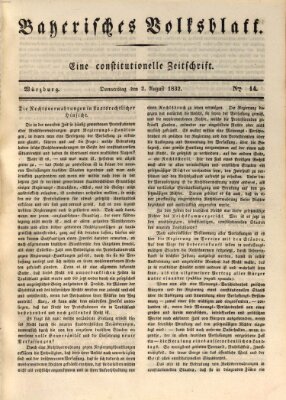 Bayerisches Volksblatt Donnerstag 2. August 1832