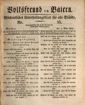 Volksfreund in Baiern (Laterna magica) Mittwoch 7. Mai 1823