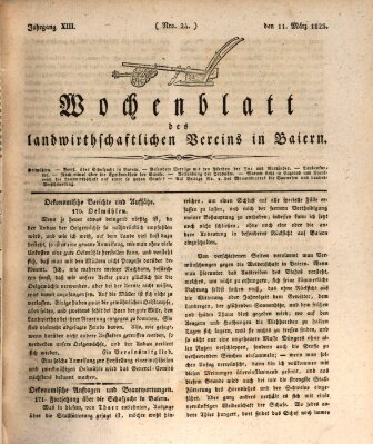 Wochenblatt des Landwirtschaftlichen Vereins in Bayern Dienstag 11. März 1823