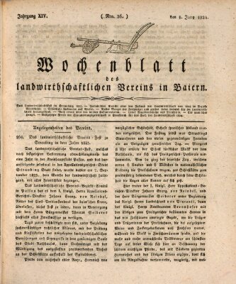Wochenblatt des Landwirtschaftlichen Vereins in Bayern Dienstag 8. Juni 1824