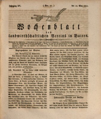 Wochenblatt des Landwirtschaftlichen Vereins in Bayern Dienstag 10. Mai 1825