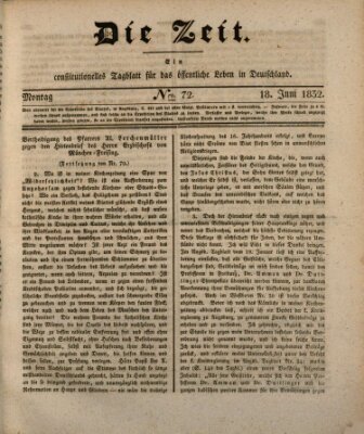 Die Zeit Montag 18. Juni 1832