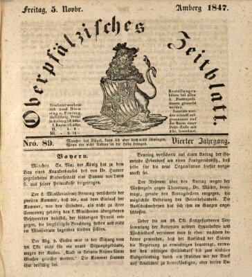Oberpfälzisches Zeitblatt (Amberger Tagblatt) Freitag 5. November 1847