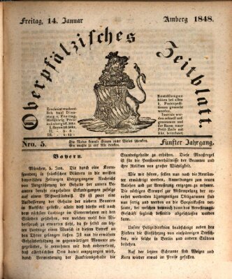 Oberpfälzisches Zeitblatt (Amberger Tagblatt) Freitag 14. Januar 1848