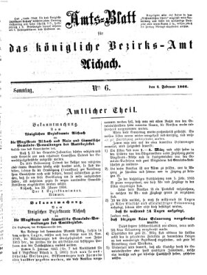 Amtsblatt für das Bezirksamt und Amtsgericht Aichach Sonntag 4. Februar 1866