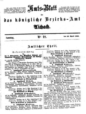 Amtsblatt für das Bezirksamt und Amtsgericht Aichach Sonntag 29. April 1866