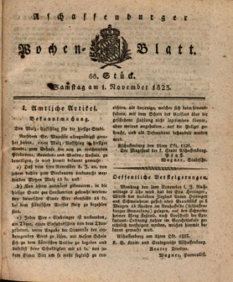 Aschaffenburger Wochenblatt (Aschaffenburger Zeitung) Samstag 1. November 1823