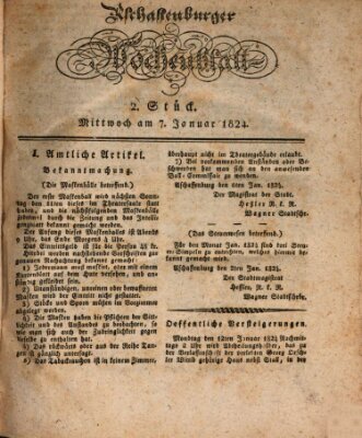 Aschaffenburger Wochenblatt (Aschaffenburger Zeitung) Mittwoch 7. Januar 1824