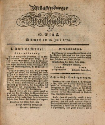 Aschaffenburger Wochenblatt (Aschaffenburger Zeitung) Mittwoch 28. Juli 1824