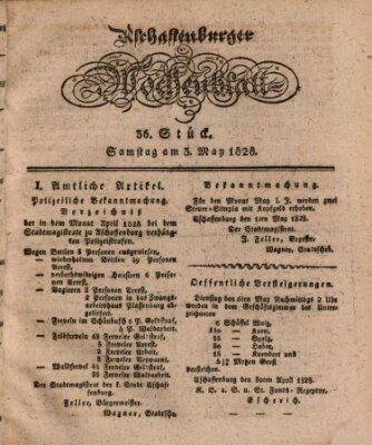 Aschaffenburger Wochenblatt (Aschaffenburger Zeitung) Samstag 3. Mai 1828