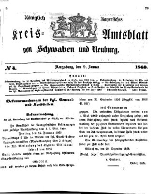 Königlich Bayerisches Kreis-Amtsblatt von Schwaben und Neuburg Samstag 9. Januar 1869