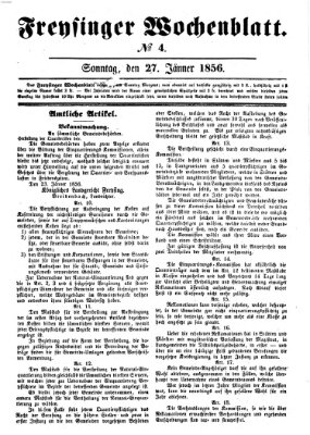 Freisinger Wochenblatt Sonntag 27. Januar 1856